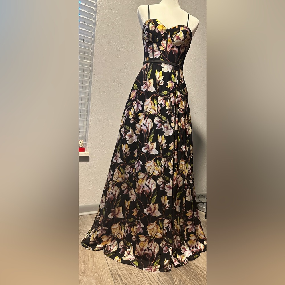 Formal dress with corset back and side slit